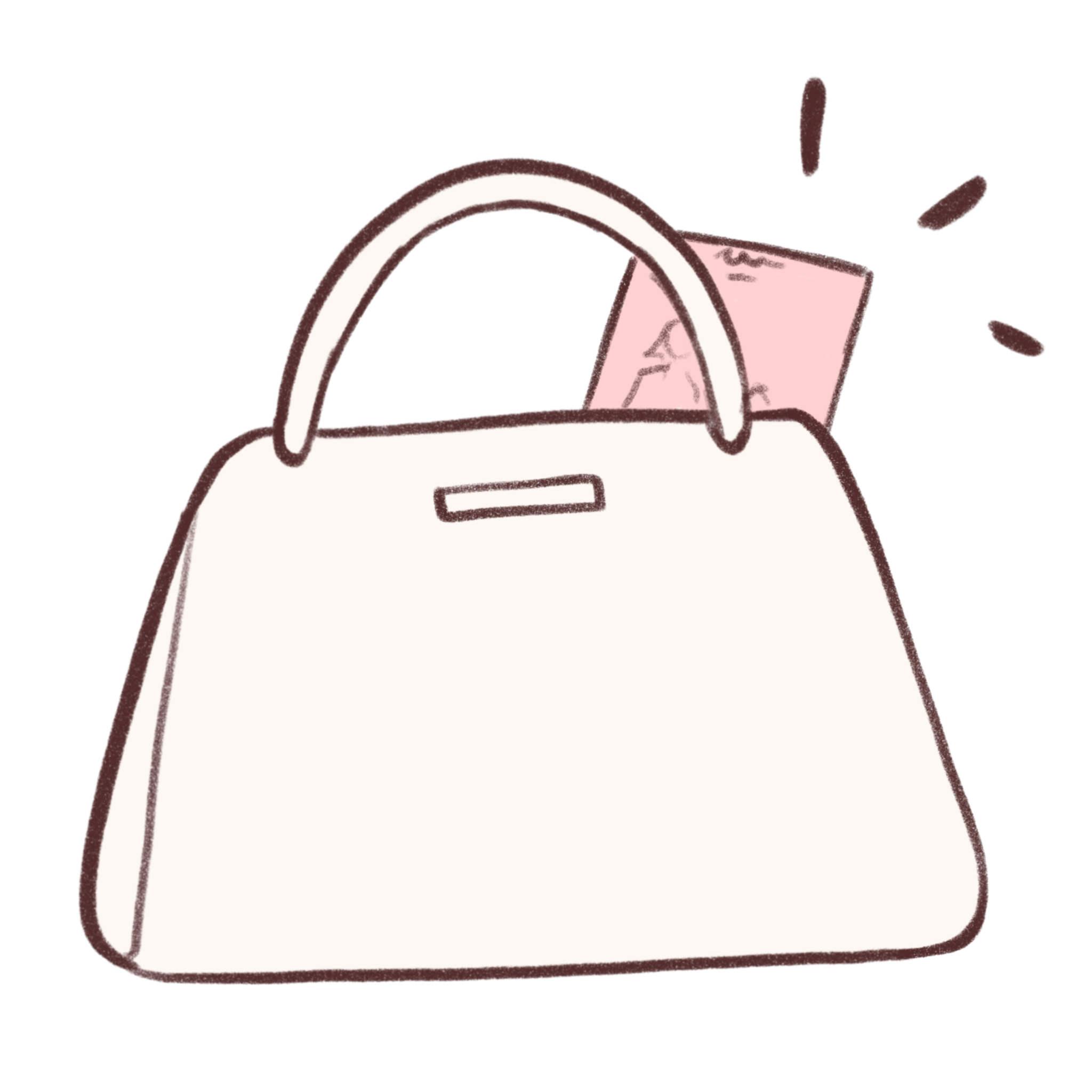 A guest taking home their finished illustration